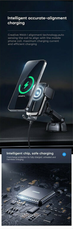 Joyroom JR-ZS248 Mobile Car Holder Adjustable Hooks Wireless Charging