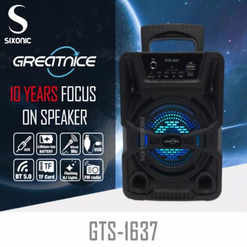 GTS 1637 Portable Bluetooth Speaker