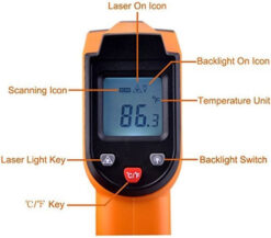 Infrared Thermometer for Temperatures from -50°C to 400°C GM400