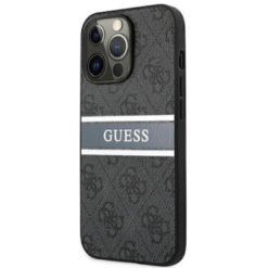 Guess Hardcase 4G Stripe Back Cover Plastic Gray (iPhone 13 Pro Max)