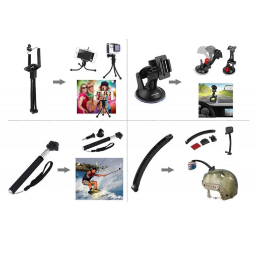 Puluz 50 in 1 Accessory Set for GoPro Action Cameras