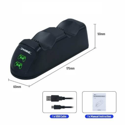 Dobe Charging Dock base for 2 PS4 controllers 