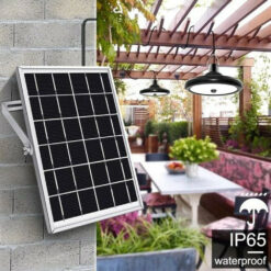 GDPLUS Set of 2 Hanging Solar Lights 12W 1000lm