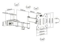 BRATECK LDA35-112 support pole base for 17