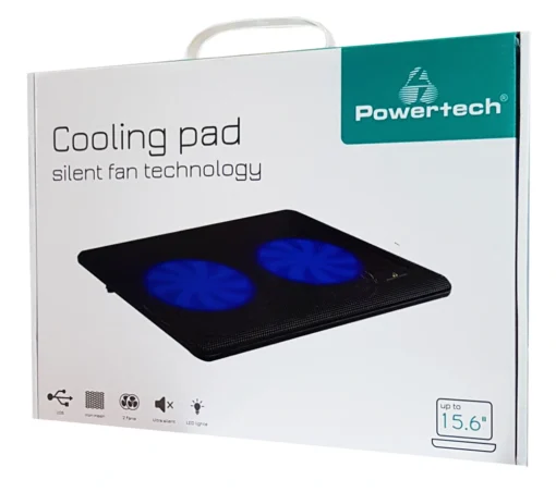 POWERTECH Laptop stand & cooling PT-738 up to 15.6" 2x 125mm fan LED 