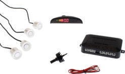 Car Distance Detection Parking System with Screen and 4 Sensors White