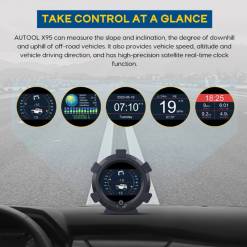 Autool X95 Digital Speedometer Via GPS / Car Inclinometer