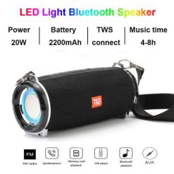 T&G Bluetooth Speaker 20W with Radio Black