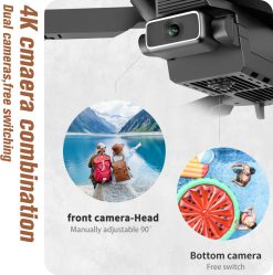 Gaoqi S89 Drone 2.4 GHz with 4K Camera and Controller in Black Color