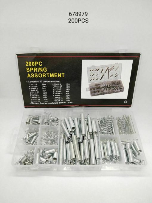 Set of springs 200pcs in various sizes. Includes compression and extension springs.