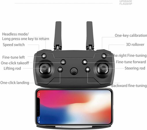 Gaoqi S89 Drone 2.4 GHz with 4K Camera and Controller in Black Color