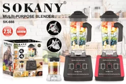 Sokany sk-666 multi-purpose blender 5000w high power 2 in 1 cup food processor