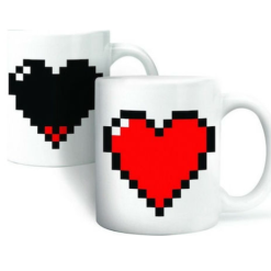 Kikkerland Heart Heat Change Mug Ceramic White 330ml