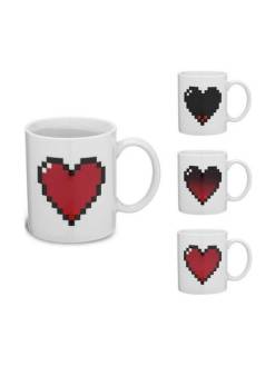 Kikkerland Heart Heat Change Mug Ceramic White 330ml