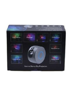 Aurora Starry Sky Rotating Children's Projector Light with Star Projection Gray 17x17x9cm