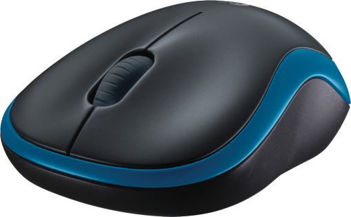 Logitech M185 Ασύρματο Mini Ποντίκι Black/Blue