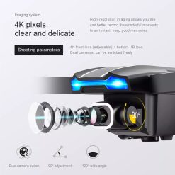 S65 FPV Mini Drone with 720p Camera and Controller Compatible with Smartphone