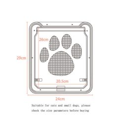 Dog & Cat Door made of Plastic in Gray Color 29 x 29 x 29cm