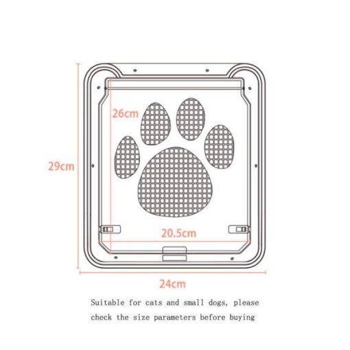 Dog & Cat Door made of Plastic in Gray Color 29 x 29 x 29cm