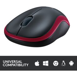 Logitech M185 Wireless Mini Mouse Black/Red