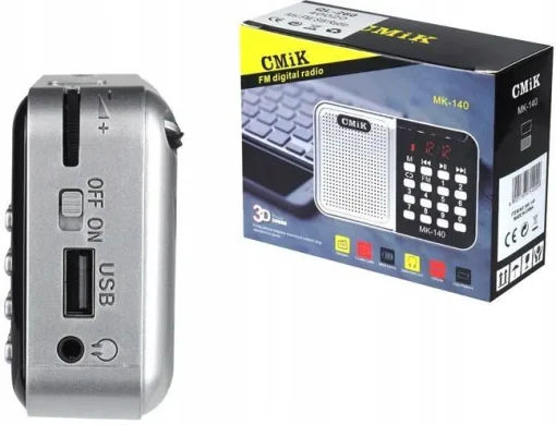 CMiK MK-140 USB Rechargeable Radio Silver