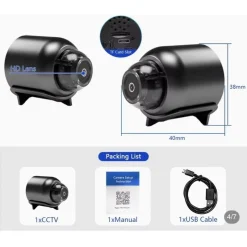 Hidden WiFi Camera 1080p with Mini Memory Card Slot