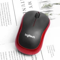 Logitech M185 Wireless Mini Mouse Black/Red