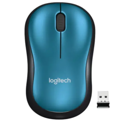 Logitech M185 Ασύρματο Mini Ποντίκι Black/Blue