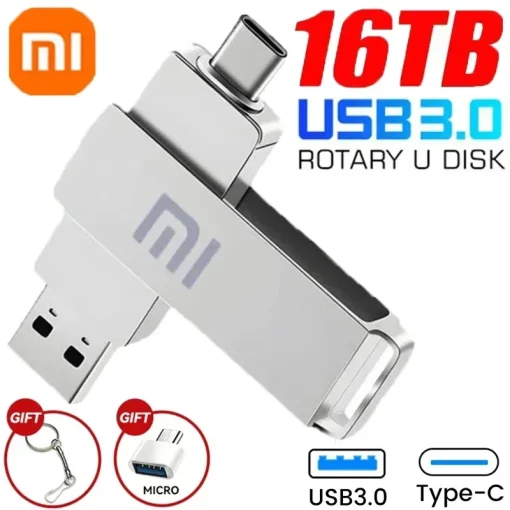 Flash Memory Xiaomi USB 3. and Type-c Stick 16TB Silver