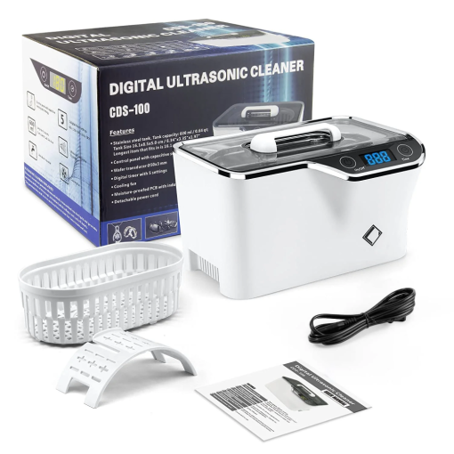 CDS-100 Ultrasonic Cleaner 600ml with Digital Timer