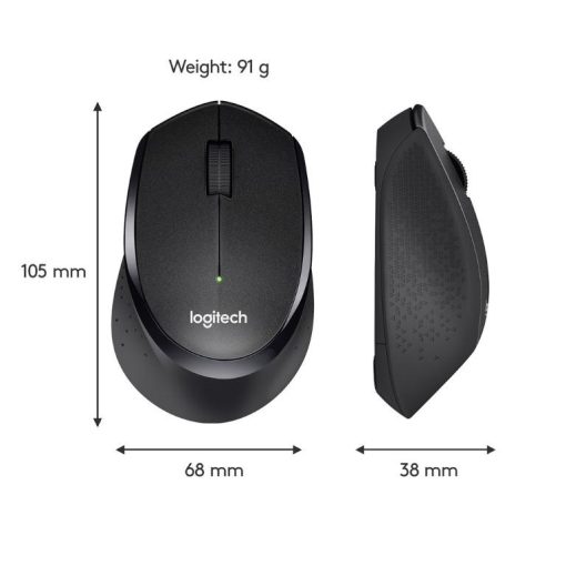 Logitech M330 Silent Plus Wireless Mini Mouse Black