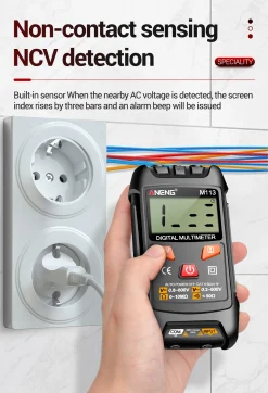 Aneng M113 Digital Multimeter 1999 Counts - Black