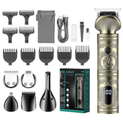 VGR 6in1 Grooming Kit Rechargeable Clipper Golden V-106