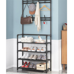 Entryway Furniture with Hanger & Shoe Rack 60x29x170cm